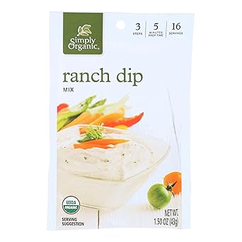 Simply Organic进口代理批发 Simply Organic Ranch Dip Mix - 12 件装 - 1.5 盎司。