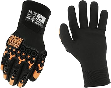 Mechanix Wear进口代理批发 Mechanix Wear：丁腈涂层 SpeedKnit M-Pact 重型保暖工作手套 - 绝缘、耐磨、耐冲击，可触摸屏（黑色，大号）