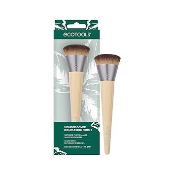 EcoTools进口代理批发 EcoTools Wonder Cover 肤色刷，用于完美粉底涂抹和晕染的化妆刷，全覆盖底刷，环保，合成刷毛，零残忍，1 支