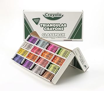 酷牌库|商品详情-Crayola进口代理批发 Crayola 三角形蜡笔套装，幼儿蜡笔，16 种颜色，256 支，散装