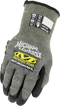 酷牌库|商品详情-Mechanix Wear进口代理批发 Mechanix Wear：ANSI A9 防切割聚氨酯涂层 SpeedKnit 工作手套 - 钨钢结构，具有触摸功能，在干湿条件下抓握力强（灰色，大号）