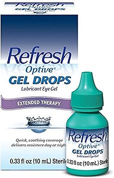 酷牌库|商品详情-Refresh进口代理批发 Refresh Optive Gel Drops 润滑剂眼部凝胶，0.33 液量盎司（2 件装）无菌，包装可能有所不同