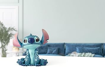 酷牌库|商品详情-Enesco进口代理批发 Enesco 迪士尼传统系列 Jim Shore Lilo 和 Stitch Big Trouble 雕像 - 树脂手工绘制 Ohana 收藏品迪士尼雕像大型装饰家居装饰雕像，14 英寸