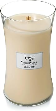 酷牌库|商品详情-WoodWick进口代理批发 Woodwick 香草豆大号沙漏蜡烛和沙漏蜡烛，南瓜黄油香味蜡烛，21.5 盎司，大号