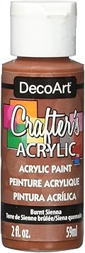 DecoArt进口代理批发 DecoArt 丙烯酸涂料，2 液量盎司（1 件装），焦赭色