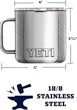 酷牌库|商品详情-YETI进口代理批发 YETI Rambler 14 盎司不锈钢真空保温杯带盖