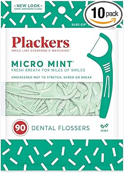 Plackers进口代理批发 PLACKERS 微薄荷清新口气，牙线薄荷 90 粒（每包 10 粒）