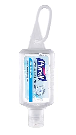 酷牌库|商品详情-Purell进口代理批发 PURELL 高级洗手液清新凝胶，适用于工作场所，气味清新，1 液量盎司旅行装翻盖瓶，带果冻包装袋和展示碗（25 件装）3900-25-BWL