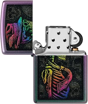 酷牌库|商品详情-Zippo进口代理批发 Zippo 彩色骷髅设计彩虹色袖珍打火机