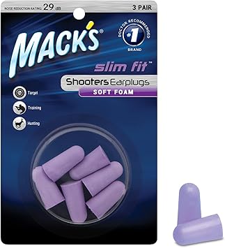 Mack's进口代理批发 Macks 修身软泡沫射击耳塞，3 对 - 用于狩猎、战术、目标、双向飞碟和飞碟射击的小耳塞 | Macks美国制造