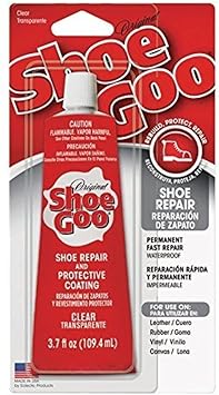 Shoe Goo进口代理批发 Shoe Goo 修复粘合剂，用于修复磨损的鞋子或靴子，透明，3.7 盎司管 - 4 件装