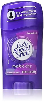 Lady Speed Stick进口代理批发 Lady Speed Stick 止汗除臭剂隐形干淋浴清新 1.40 盎司（5 件装）