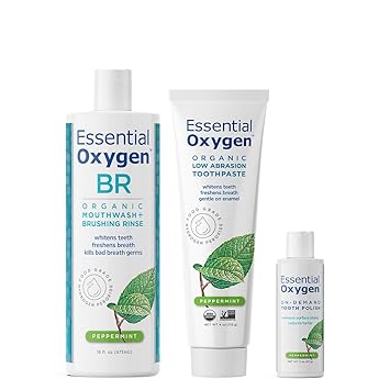 Essential Oxygen进口代理批发 Essential Oxygen Pristine 方案 3 步系统（1. 冲洗 2. 刷牙 3. 抛光）让您绽放最美笑容，3 片装，组合装