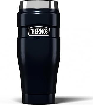 THERMOS进口代理批发 Thermos 不锈钢大号旅行杯 470 毫升蓝色，1 件（1 件装）