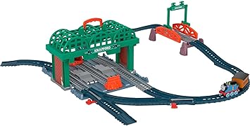 Thomas Friends进口代理批发 Thomas & Friends 压铸玩具火车和轨道套装 Knapford Station 二合一玩具套装和储物盒适合 3 岁以上学龄前儿童