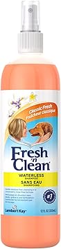 PetAg进口代理批发 Pet-Ag Fresh n Clean 无水洗发水，经典清新香味 - 12 盎司 - 免冲洗，防缠结喷雾 - 用芦荟温和清洁和滋润 - 不含肥皂