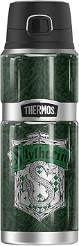 THERMOS进口代理批发 哈利波特斯莱特林学院徽章 THERMOS STAINLESS KING 不锈钢饮料瓶，真空隔热，双层，24 盎司