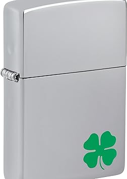 Zippo进口代理批发 Zippo Bit O' Luck 袖珍打火机，高抛光镀铬，一种尺寸 (24007)