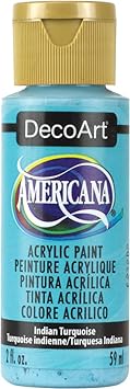 DecoArt进口代理批发 DecoArt Americana 丙烯酸涂料，2 盎司，印度绿松石