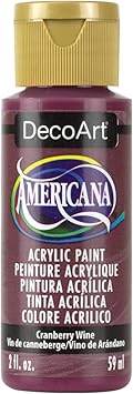 DecoArt进口代理批发 DecoArt Americana 丙烯酸涂料，2 盎司，蔓越莓酒