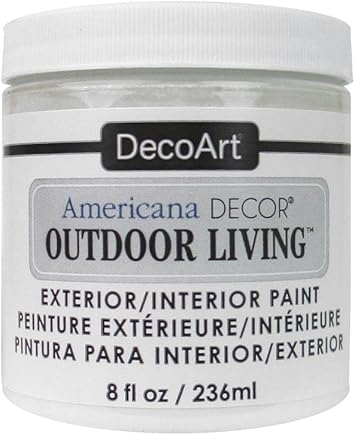 DecoArt进口代理批发 Decoart PicketFence Americana Outdoor Living 8 盎司尖桩篱笆，8 盎司（1 件装），白色