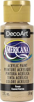 DecoArt进口代理批发 DecoArt Americana 丙烯酸涂料，2 盎司，黄褐色