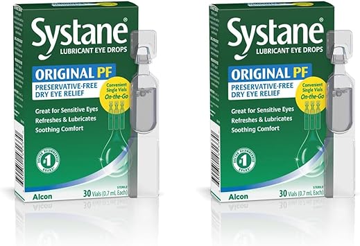 Systane进口代理批发 Systane Original PF，长效润滑剂滴眼液小瓶滴眼液，30 粒（2 件装）