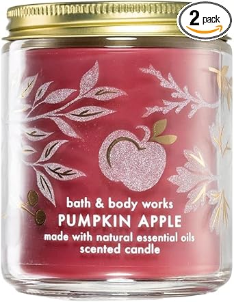 Bath & Body Works进口代理批发 Bath and Body Works 2 件装单芯南瓜苹果香薰蜡烛 7 盎司/198 克