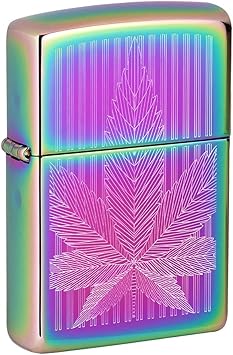 Zippo进口代理批发 Zippo 大麻设计雕刻叶子多色袖珍打火机