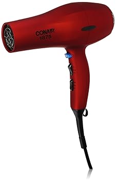 CONAIR进口代理批发 Conair 1875 瓦天鹅绒触感吹风机，红色