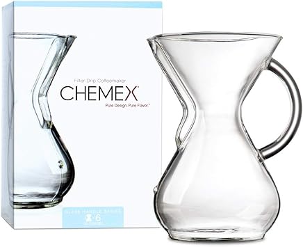 酷牌库|商品详情-Chemex进口代理批发 Chemex 倾倒式玻璃咖啡机 - 玻璃手柄系列 - 6 杯 - 独家包装