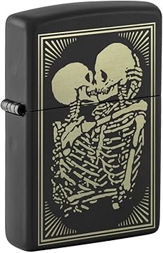 Zippo进口代理批发 Zippo Lovers Design 黑色哑光袖珍打火机