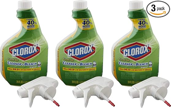 Clorox进口代理批发 Clorox Clean-Up 多用途清洁剂，带漂白剂，喷雾瓶，原装，24 液体盎司（3 件装）