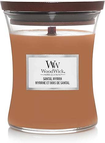 WoodWick进口代理批发 WoodWick 檀香没药中号蜡烛