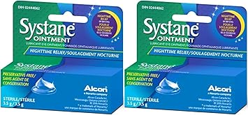 Systane进口代理批发 Systane 夜间润滑剂眼膏 - 0.123 盎司，3.5 克，Systane 2 件装