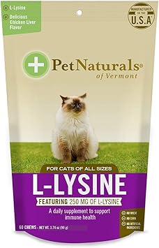 酷牌库|商品详情-Pet Naturals进口代理批发 Pet Naturals of Vermont L-赖氨酸 60 粒有趣形状猫咀嚼物 - 2 包