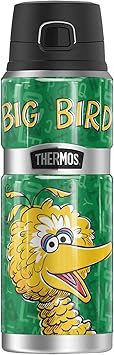 THERMOS进口代理批发 芝麻街大鸟角色 THERMOS STAINLESS KING 不锈钢饮料瓶，真空隔热和双层，24 盎司