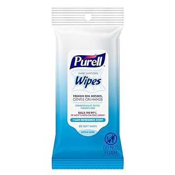 Purell进口代理批发 Purell 手部消毒湿巾，清洁清爽，20 片