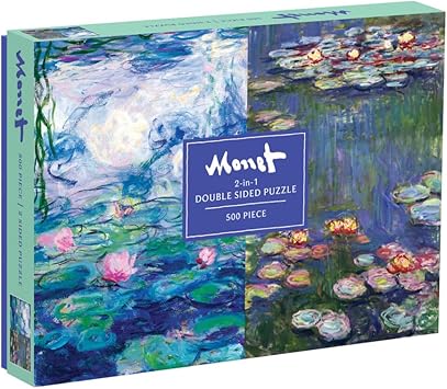 Galison进口代理批发 Galison Monet 500 块双面拼图适合成人和家庭，经典艺术拼图两面均带有莫奈的艺术作品，多色 (735358133)