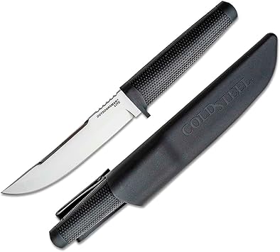 Cold Steel进口代理批发 COLD STEEL Outdoorsman Lite 耐用轻便 4116 不锈钢 6 英寸固定刀片战术户外猎刀，纹理 Kraton 手柄，硬塑料护套