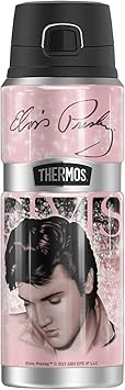 THERMOS进口代理批发 Elvis OFFICIAL Star Light THERMOS STAINLESS KING 不锈钢饮料瓶，真空隔热和双层，24 盎司