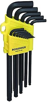 Bondhus进口代理批发 Bondhus 16037 13 PC 球头六角扳手 L 型扳手套件带 ProGuard，超长臂