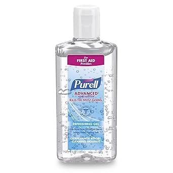 酷牌库|商品详情-Purell进口代理批发 Purell 高级洗手液清爽凝胶，适用于急救人员，4 液量盎司翻盖瓶（24 件装）- 9651-24