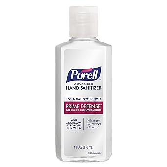 Purell进口代理批发 PURELL Prime Defense 高级洗手液，基本保护，4 液量盎司旅行装瓶（1 件装）- 3199-12-CMR