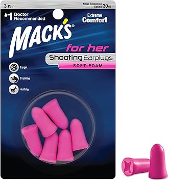 Mack's进口代理批发 Mack's For Her 软泡沫射击耳塞，3 对 - 用于狩猎、战术、目标、双向飞碟和飞碟射击的小耳塞