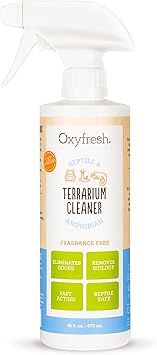 Oxyfresh进口代理批发 Oxyfresh 高级玻璃容器清洁剂 专业两栖动物和爬行动物玻璃容器除味剂 安全快速去除废物和异味 无条纹玻璃 不含漂白剂