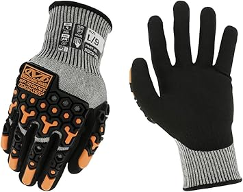 Mechanix Wear进口代理批发 Mechanix Wear SpeedKnit M-Pact 工作手套，1 双 - 抗冲击、耐磨、防割、强握力手套、可触摸（灰色，小号）