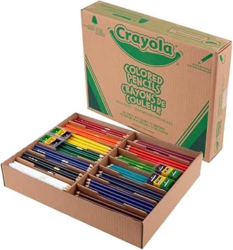 酷牌库|商品详情-Crayola进口代理批发 Crayola 彩色铅笔班级装（462 克拉），散装彩色铅笔，14 种颜色，教师学校用品，适合 3 岁以上儿童