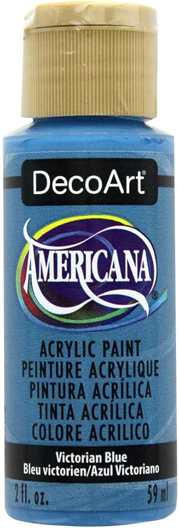 DecoArt进口代理批发 DecoArt Americana 丙烯酸涂料 2oz-维多利亚蓝 - 不透明，蓝色