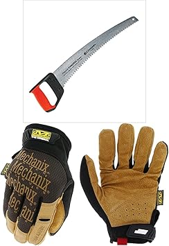 Mechanix Wear进口代理批发 Corona RS7510D RazorTOOTH 重型修剪弧形刀片修剪锯，用于手动切割树枝，18 英寸 + Mechanix 磨损：原创皮革工作手套（XX 大号，棕色/黑色），LMG-75-012